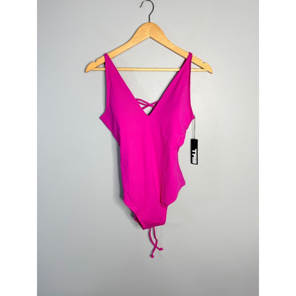Ta3 Plungey Pink‎ XL Short One Piece Swim NWT